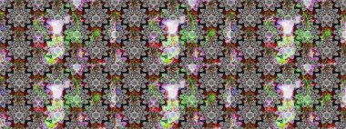 Gri renkli çiçekler. Raster düz çiçek çizim deseni. Tasarım hediye paketi, tebrik kartları, posterler ve afiş tasarımı.