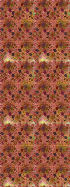 El çizimi dikişsiz sonbahar çiçekleri deseni. Doodle tarzı. Tekstil ve kapak tasarımı için mükemmel. Kahverengi ve turuncu renkli çiçekler. Renkli kahverengi ve turuncu pürüzsüz desen.