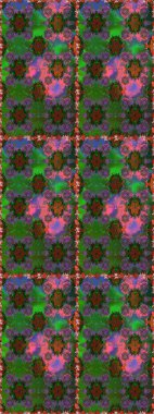 Kusursuz bir arka plan modeli. Yeşil ve kahverengi yapraklı yabani çiçekler. Suluboya, elle çizilmiş. Raster illüstrasyonu.