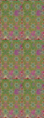 Yeşil ve nötr el çizimi desen. Karalama çiçekleri kusursuz desen. Raster deseni. Sanat ilham verici ve nötr stil çiçekler ve arkaplan bırakır.