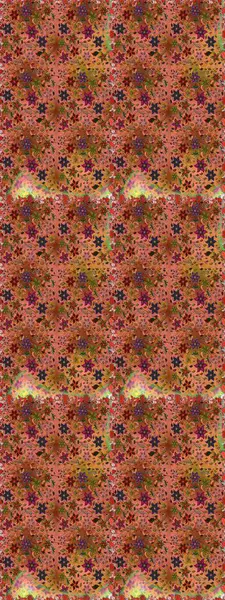 El çizimi dikişsiz sonbahar çiçekleri deseni. Doodle tarzı. Tekstil ve kapak tasarımı için mükemmel. Kahverengi ve turuncu renkli çiçekler. Renkli kahverengi ve turuncu pürüzsüz desen.