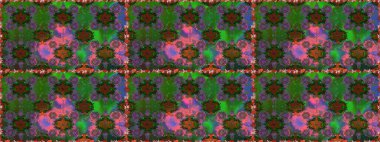 Kusursuz bir arka plan modeli. Yeşil ve kahverengi yapraklı yabani çiçekler. Suluboya, elle çizilmiş. Raster illüstrasyonu.