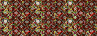 Sevimli çiçek raster deseni. Modaya uygun kumaş deseni. Renkli Yaz Temalı eskiz kalıbı. Düz Çiçek Elementleri Tasarımı.