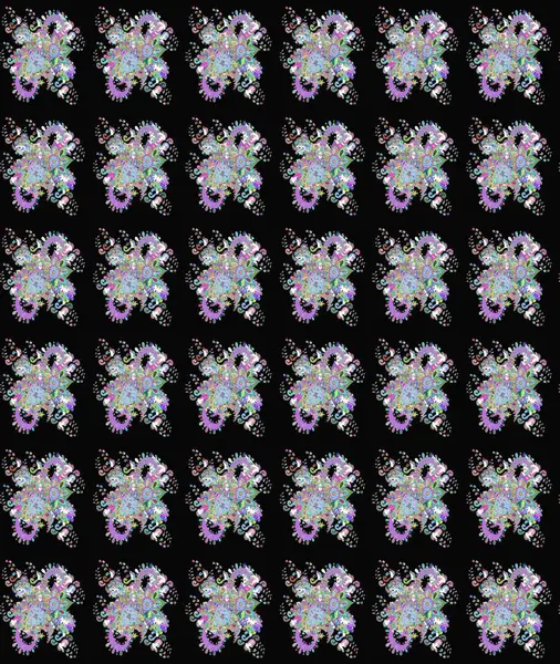 Küçük çiçekteki sevimli çiçek deseni. Siyah renkte çiçekler.