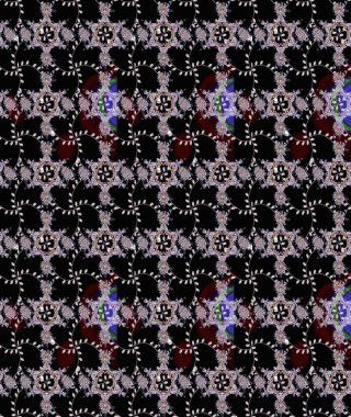 Raster illüstrasyonu. Çiçek süslemeli çizim deseni. Siyah renkte çiçekler.