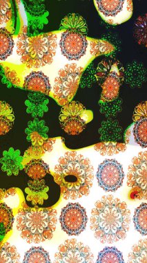 Gri renkli çiçekler. Tropik çiçek desenleri. Raster illüstrasyonu.