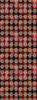 Kahverengi renkli çiçekler. Gömlek baskısı için çiçek boyası. Çiçek eskiz kalıbı geçmişi.