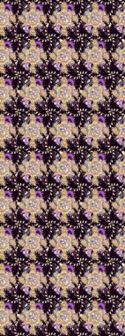 El çizimi. Çiçekler, dallar, bitkiler ve çiçekler. Raster illüstrasyonu. Güzel kumaş deseni.