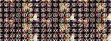 Soyut etnik raster çizim kalıbı. Arkaplan dokusu, duvar kağıdı, çiçek temalı siyah renkler. Kabile sanatı boho baskısı, klasik çiçek arkaplanı.