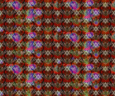 Raster illüstrasyonu. Taslak desenli, modaya uygun kumaş deseni. Düz Çiçek Elementleri Tasarımı. Şirin çiçek elementleri. Renkli Bahar Teması çizim şablonu.