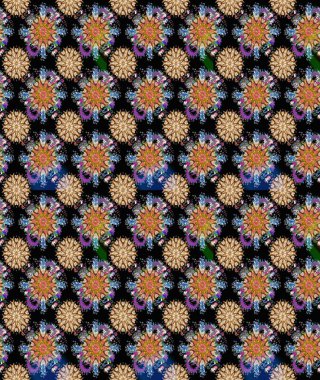 Sevimli küçük çiçek desenle. Raster resim. Çiçek desenli çiçek ve yaprakları ile.