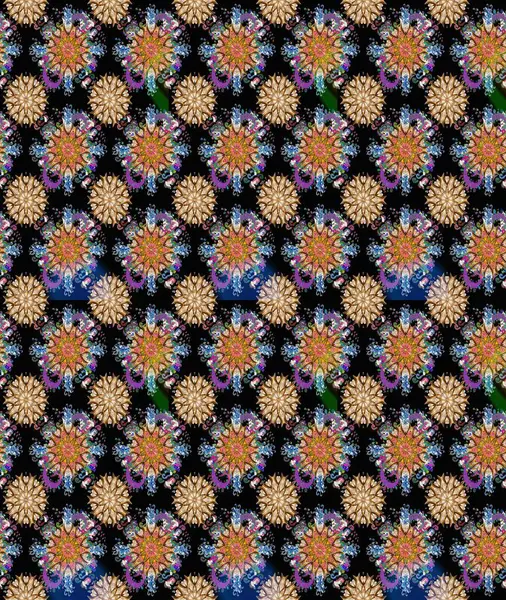 Sevimli küçük çiçek desenle. Raster resim. Çiçek desenli çiçek ve yaprakları ile.