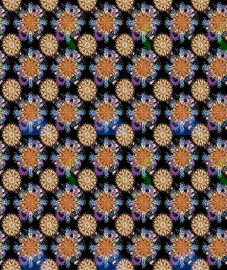 Sevimli küçük çiçek desenle. Raster resim. Çiçek desenli çiçek ve yaprakları ile.