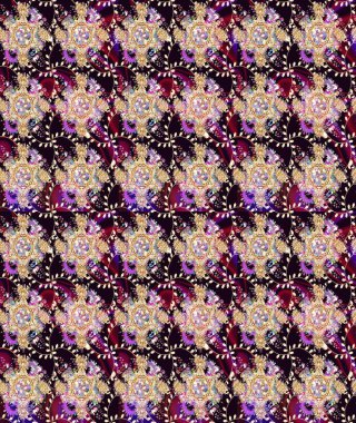 Robot resim. Siyah renkli çiçekler. Raster illüstrasyonu. Şirin çiçek elementleri..