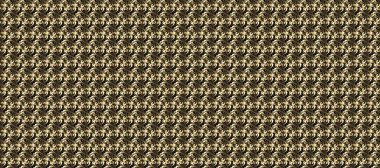 Kusursuz desenli oryantal süs. Siyah, kahverengi ve bej renklerdeki altın desenli altın elementler. Raster altın tekstil baskısı. İslam tasarımı. Çiçek karoları.