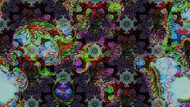 Tekstil için suluboya eskiz deseni. Şirin çiçekli, desenli, siyah renkli renkli bir eskiz. El çizimi çiçek çizimi deseni (fayans)).