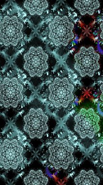 Mavi renkte güzel çiçekli eskiz deseni, suluboya çiçek deseni, duvar kağıdı, kart ya da kumaş için fayanslı. Raster..