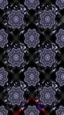 Raster suluboya çiçek deseni, narin çiçekler, siyah çiçekler, tebrik kartı şablonu. Güzel kumaş deseni.