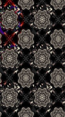 Çiçek arkaplanlı soyut zarafet eskiz deseni. Raster Güzel kumaş deseni.