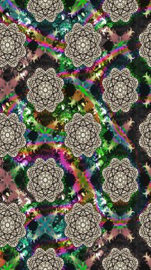 Çiçekli karalama şeklinde Raster çiçek deseni. Yumuşak, bahar çiçekli arka plan. Gri renkli çiçekler.