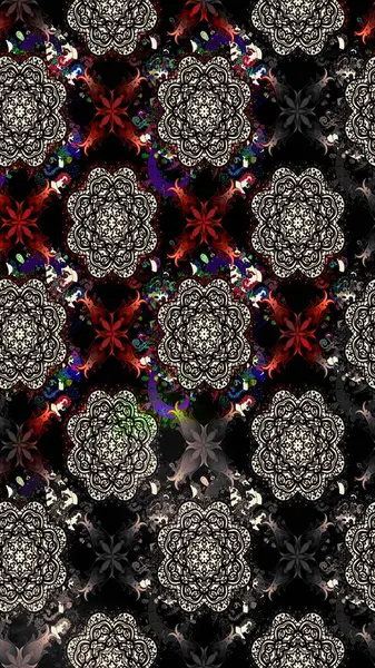 Siyah renkli çiçek desenli eskiz. Suluboya tarzında siyah renkte çiçekler.