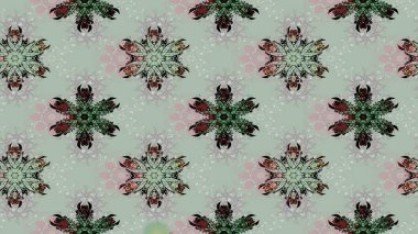 Soyut etnik raster çizim kalıbı. Vadinin gri renkli çiçekleri. Çiçekler..