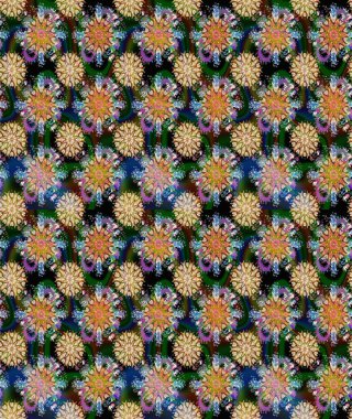 Ultraviyole kumaş deseni. Organik motif arka planı. Raster illüstrasyonu. Kusursuz desen.