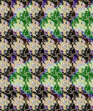 Tarafsız renklerde çiçekler. Raster illüstrasyonu. Tropikal çizim çiçek deseni.