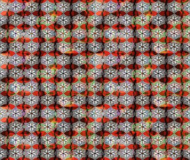 Gri renkli çiçekler. Kumaş desenli papatya çiçekleri ayrıntıları.