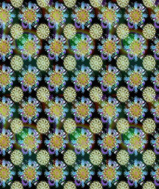 Raster illüstrasyon. Kusursuz desen. Ultramoda kumaş deseni. Organik motif arka plan.