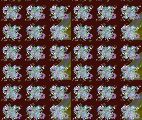 Çiçek desenli eskiz. Gömlek baskısı için çiçek boyası. Kahverengi renkte çiçekler.