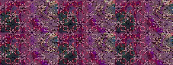 Raster çiçek izi. Klasik taslak çizimi. Çiçeksel mor ve kahverengi, pürüzsüz desen.