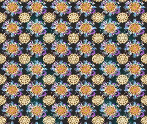 Gri ve bej renkli çiçekler. Düz Çiçek Elementleri Tasarımı. Raster illüstrasyonunda kusursuz çiçek deseni. Renkli Bahar Teması Kusursuz Arkaplan.