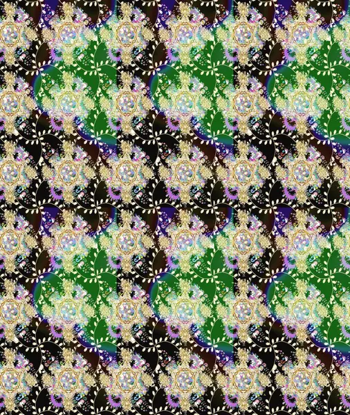 Tarafsız renklerde çiçekler. Raster illüstrasyonu. Tropikal çizim çiçek deseni.