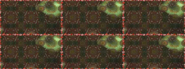 Kumaş desenli papatya çiçeği detayı. Kahverengi ve gri renkte çiçekler.