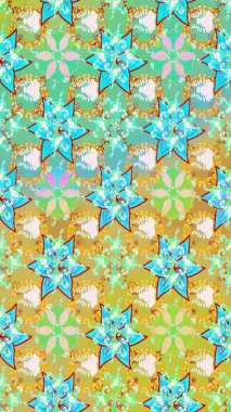 Tarafsız renklerde çiçekler. Raster düz çiçek çizim deseni. Tasarım hediye paketi, tebrik kartları, posterler ve afiş tasarımı.