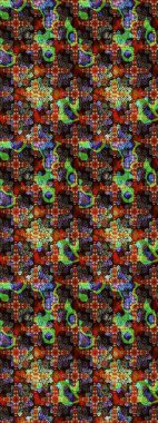 Düz Çiçek Elementleri Tasarımı. Çiçekli eskiz çizimi. Renkli Yaz Temalı eskiz kalıbı. Kahverengi renkte çiçekler.