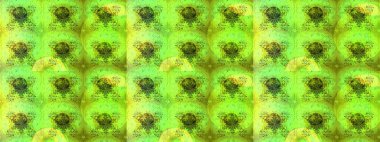 Renkli Bahar Teması eskiz kalıbı. Sevimli çiçek raster deseni. Düz Çiçek Elementleri Tasarımı. Yeşil renkte çiçekler.