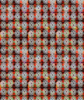 Gri renkli çiçekler. Kumaş desenli papatya çiçekleri ayrıntıları.