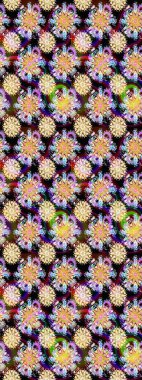 Yumuşak, bahar çiçekli arka plan. Çiçekli karalama şeklinde Raster çiçek deseni. Bej renkte çiçekler.