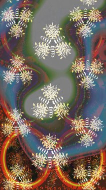 Düz Çiçek Elementleri Tasarımı. Gri renkli çiçekler. Güzel çiçek deseni. Renkli Bahar Teması çizim şablonu.