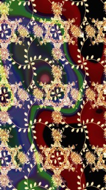 Çiçek arkaplan. Çizim raster deseni. Güzel kumaş deseni.