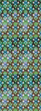 Renkli Yaz Temalı eskiz kalıbı. Yeşil renkli çiçekler. Düz Çiçek Elementleri Tasarımı. Raster illüstrasyonunda çiçek deseni çizimi.