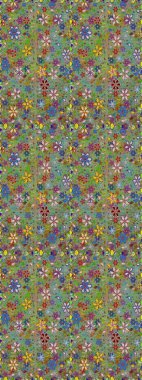 Sabıka fotoğraflarında, bebek kıyafetlerinde, duvar kâğıtlarında, paket kutularında falan kullanılabilir. Zarif, parlak ve kusursuz yeşil ve nötr çiçek desenli tasarım.