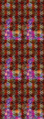 Çiçekli çiçek deseni, suluboya. Kahverengi renkli çiçekler. Renkli Bahar temalı eskiz kalıbı. Düz Çiçek Elementleri Tasarım Raster illüstrasyonu.