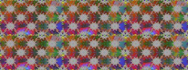 Gri ve kahverengi renklerde parlak çiçekli halı ile kusursuz desen.