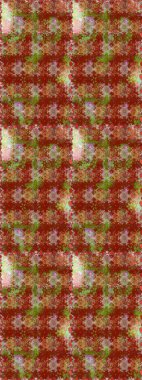 Raster illüstrasyonu. Kahverengi ve kırmızı renkte çiçekler. Kusursuz çiçek deseni duvar kağıdı için kullanılabilir.