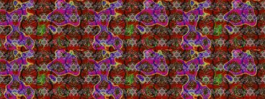 Eskiz klasiği. Raster Şirin kumaş deseni. Renkli Bahar Teması eskiz kalıbı. Düz Çiçek Elementleri Tasarımı.