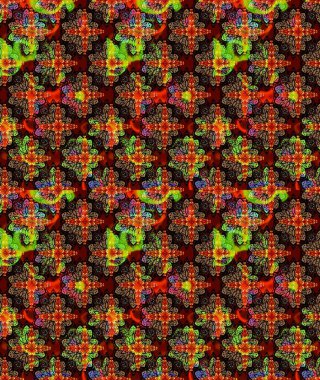 Raster illüstrasyonu. Siyah renklerde. Siyah renkte siyah papatya deseni.