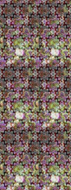 Raster çiçek desenleri çiziyor. Vadinin gri renkli çiçekleri.